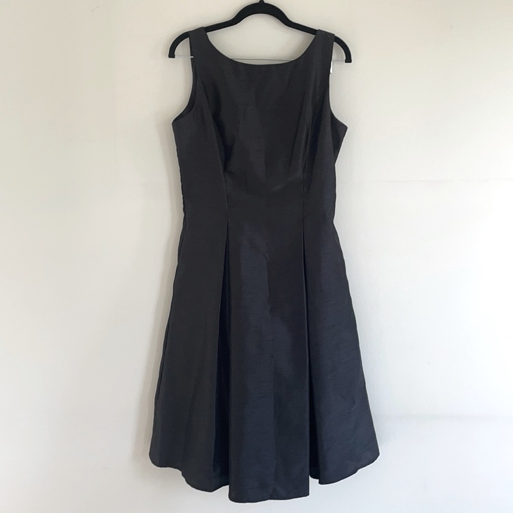 Black midi a-line dress